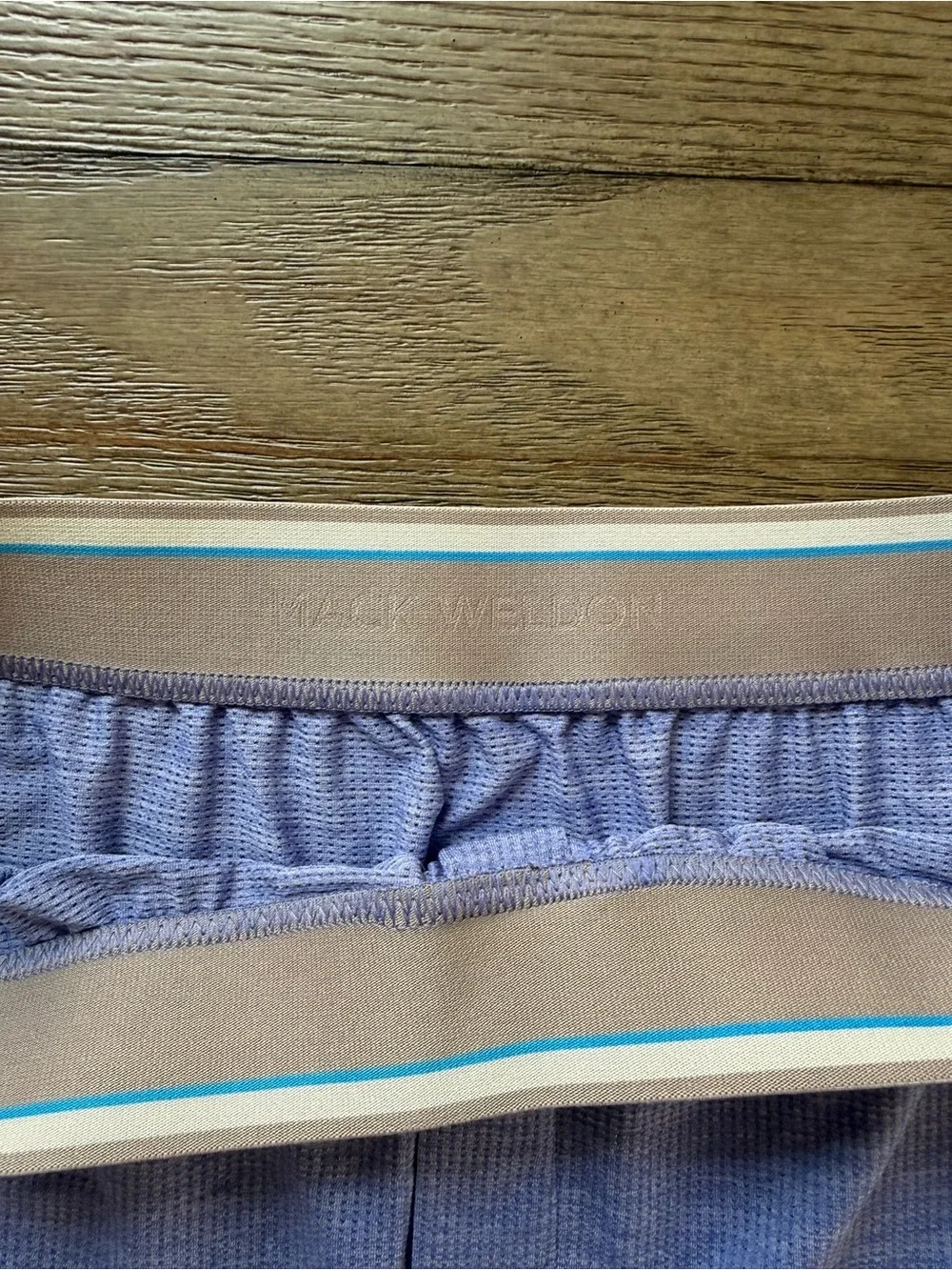 Mack Weldon - Men's Light Lavender Lounge  Boxer Shorts with Striped Waistband